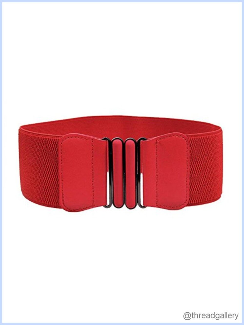 Wide Elastic Waist Belt Faux Leather Stretch Cinch Dress Belt for Women